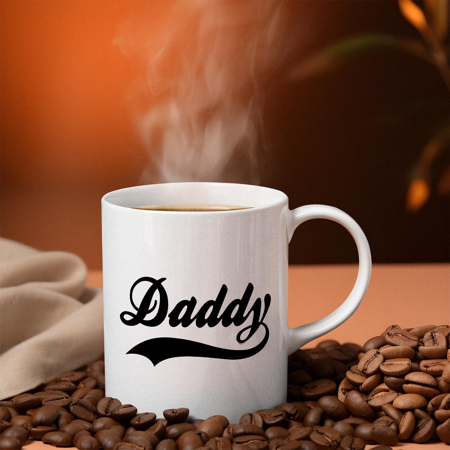 Veracco Daddy - White Ceramic Coffee Mug - Funny Father's Day Birthday Gifts For New Dad Daddy Stepdad (White, Ceramic) - Image 4