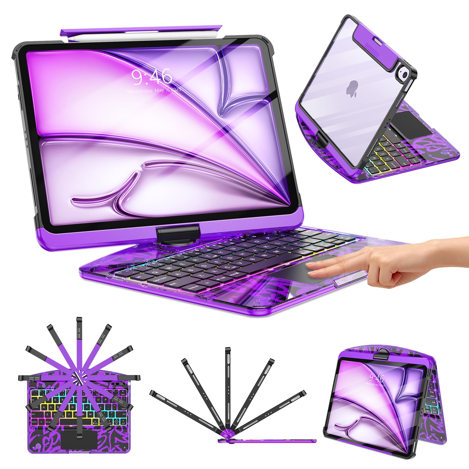 Amazon.com: TSQQST Clear Keyboard Case for iPad Air 13 Inch (M4/M3