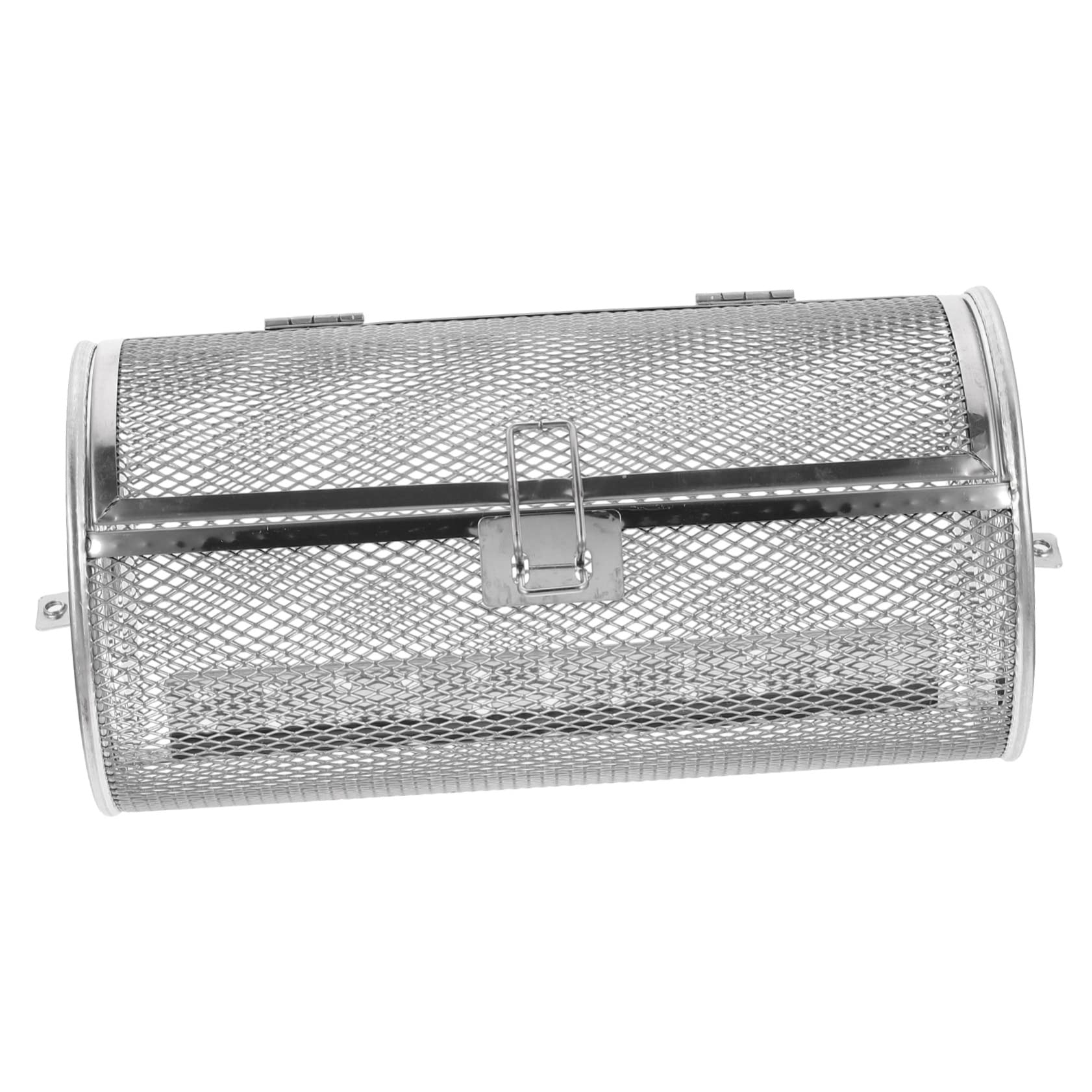 Jaula para Asar de Acero Inoxidable Giratoria Plateada | Uso Amplio para Espárragos y Cebollas, Apta para Restaurante y Reuniones Familiares, Acabado en Acero Inoxidable