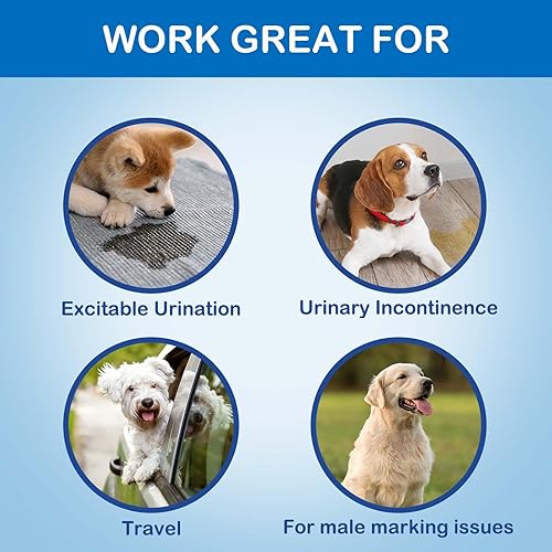 Miniatura 4 de Bandas desechables para el vientre para perros machos, pañales para cachorros machos con indicador de humedad, pañales suaves súper absorbentes para