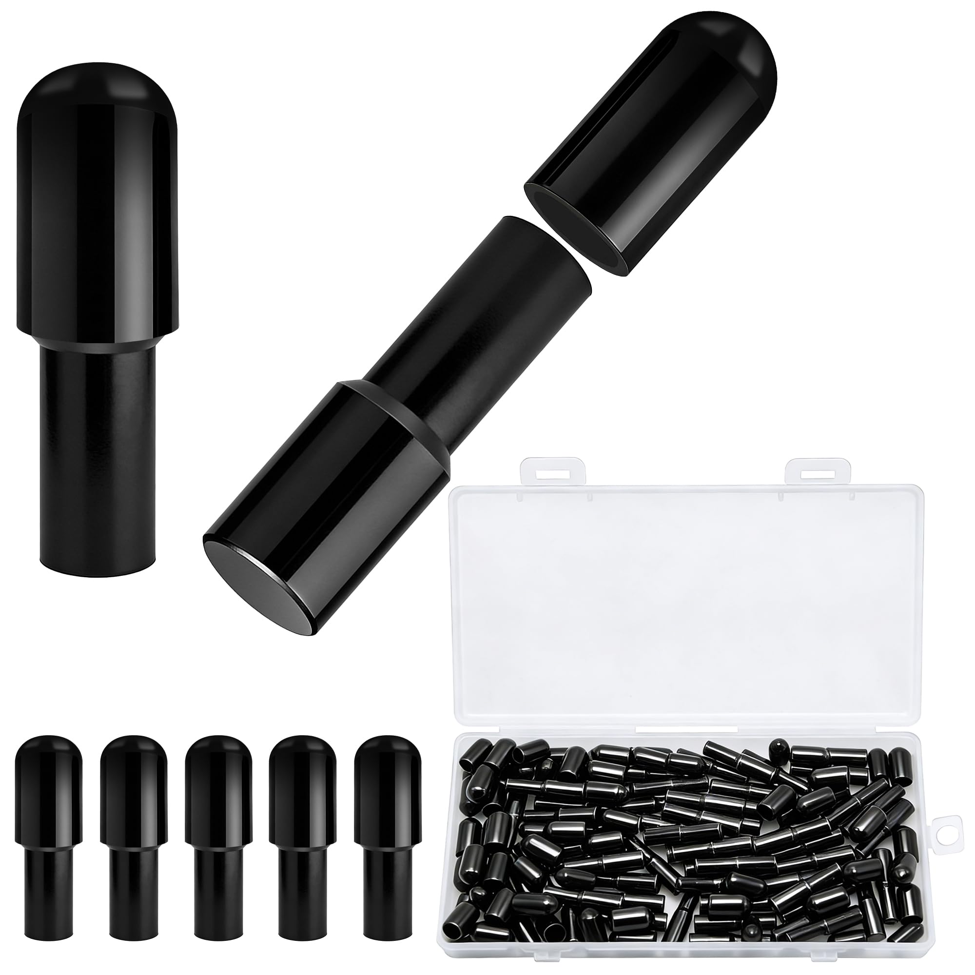58 Pcs Shelf Pegs Pins,5mm 1/4 Inch Dual Diameter Metal Shelf Support Pegs with Silicone Covers,Kitchen Cabinet Pegs for Shelves,Shelf Bracket Holders for Furniture Glass Corner & Closet Wood Shelves — Amazon image 8