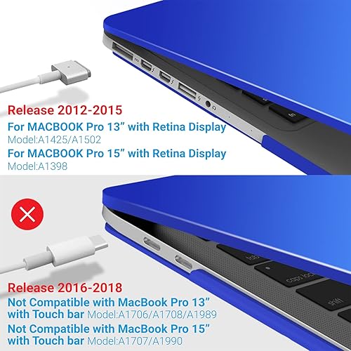 Miniatura 184 de iBenzer – 2 en 1 carcasa de plástico duro y cubierta de teclado para MacBook Pro Retina de 13"/15", Negro