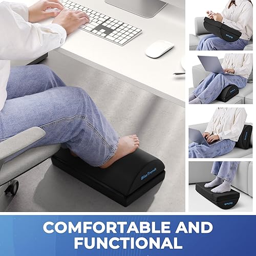 Miniatura 6 de BlissTrends Foot Rest for Under Desk at Work-Versatile Foot Stool with Washable Cover-Comfortable Footrest with 2 Adjustable Heights for Car,Home