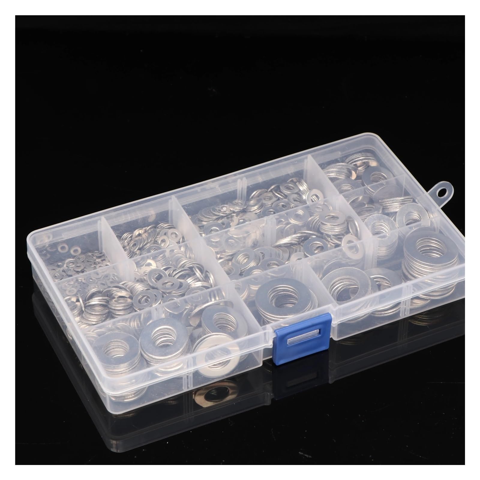 Assortiment de rondelles plates Jeu de rondelles en acier inoxydable, 1010 pièces, M2 M3 M4 M5 M6 M8 M10 M12, plates, anneau uni, Kit d'assortiment joints