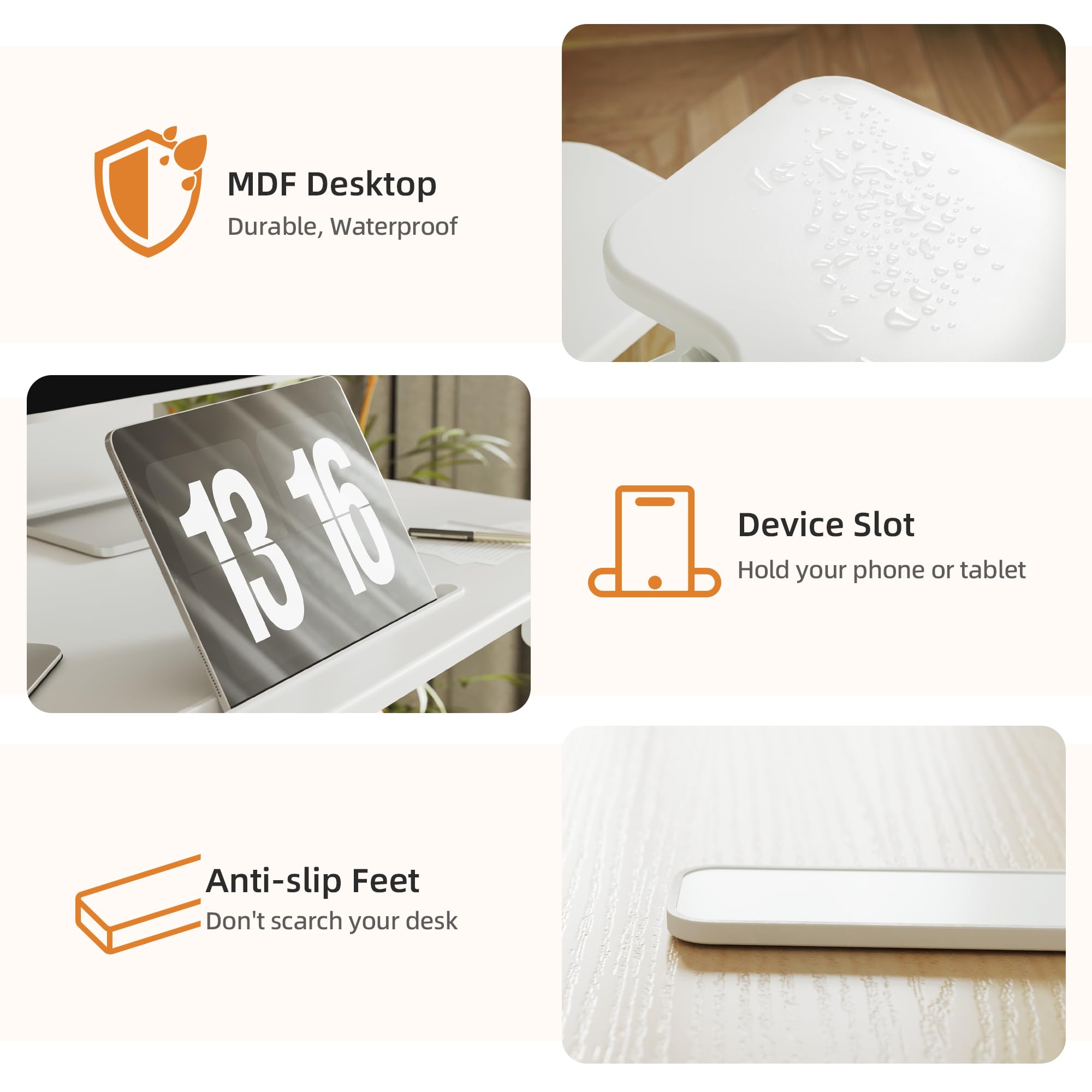 Claiks Standing Desk Converter 32 inch Height Adjustable Sit Stand Up Desk Riser Quick Sit to Stand Tabletop — view 7