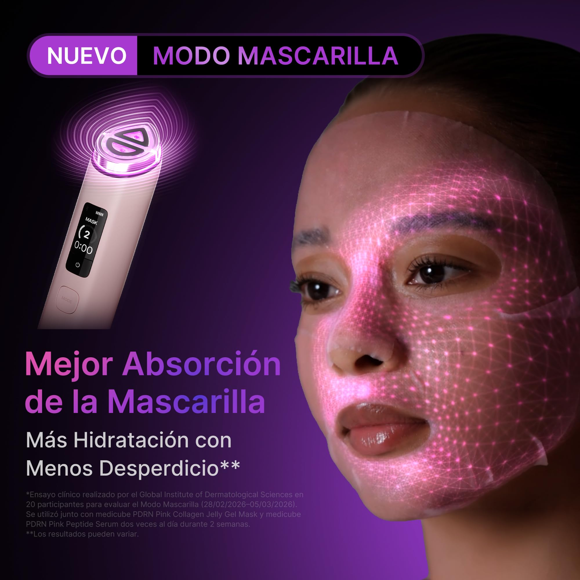 medicube Dúo de cuidado facial en casa con colágeno: Booster Pro X2, Triple Collagen Cream