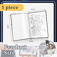 Vista 2 de A2 Heavy Duty Binder with Plastic Sleeves 17 x 24 Inch Portfolio Folder with 30 Clear Sheet Protectors Art Portfolio Folder for Artwork Poster