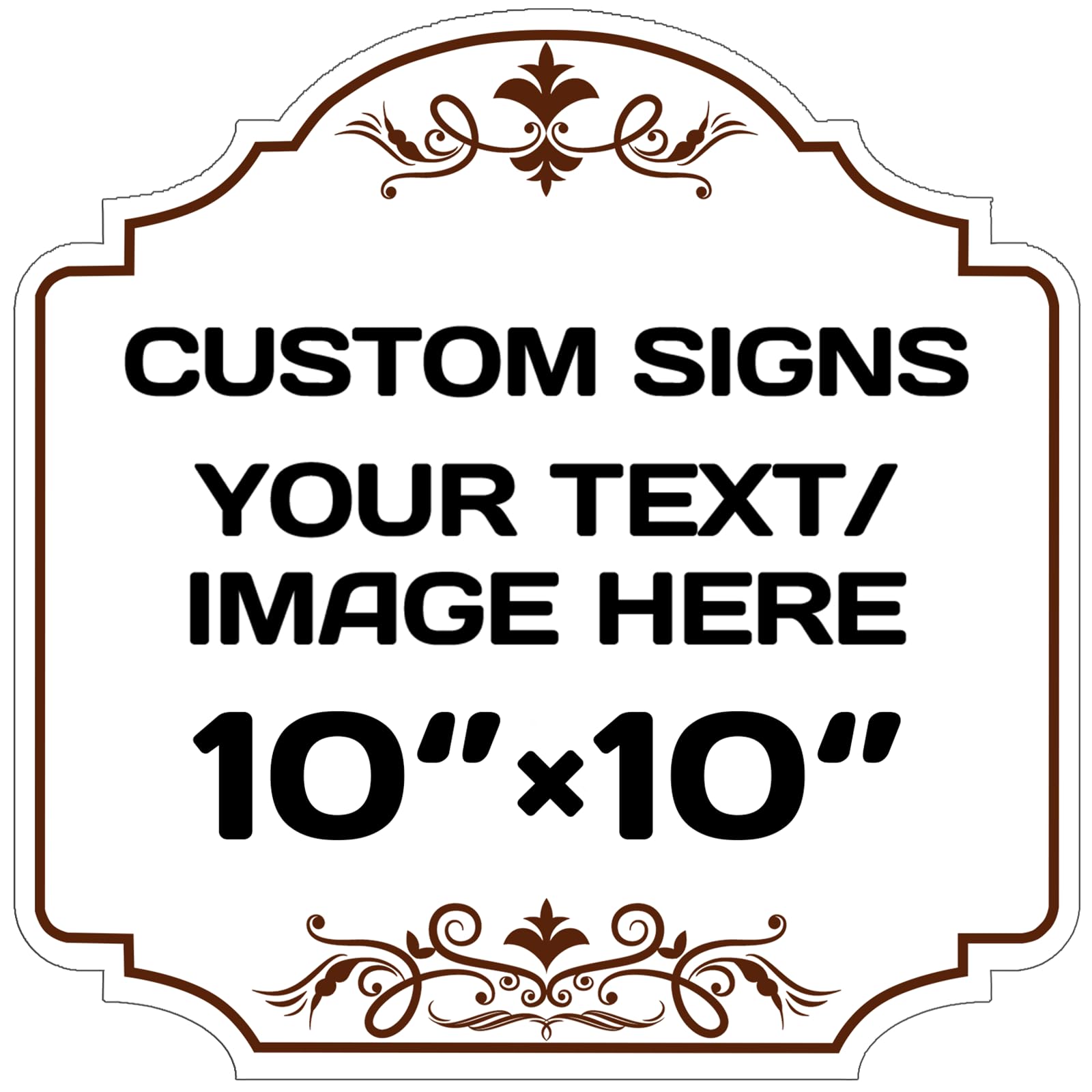 Custom Aluminum Weatherproof Metal Sign - Indoor/Outdoor, Personalized Text & Picture, Hazard, Garden, Door Sign