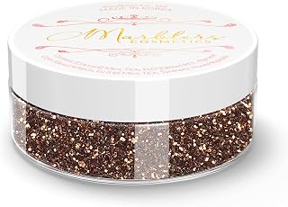 MARBLERS Twinkle Face & Body Glitter [Pecan] 0.18oz (5g) | Fine | Non-Toxic | Vegan | Cruelty-Free | Ethically Sourced | Festival Makeup | Eye, Hair, Nail, Eyeshadow | Cosmetic Grade