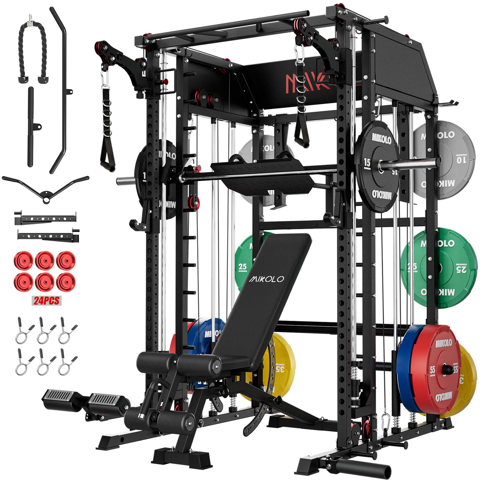 ミミタロ Amazon.com: Mikolo Smith Machine, Multi-Function Power Cage with