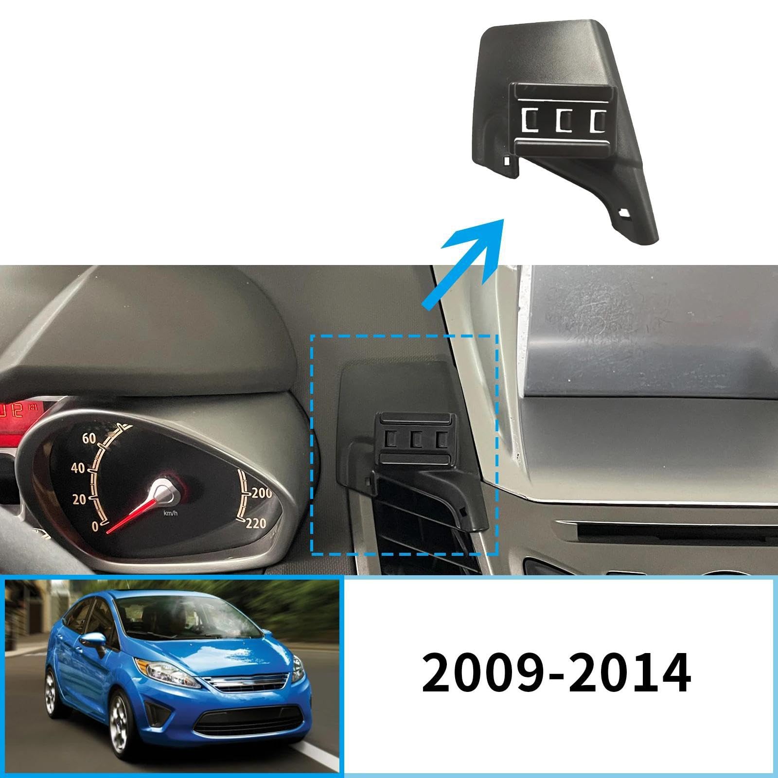 Uchwyt Samochodowy na Telefon dla Ford Fiesty 2009-2024, uchwyt na telefon komórkowy dla samochodu, ekran, stała podstawa, stojak na nawigację GPS (podstawa i uchwyt 8)