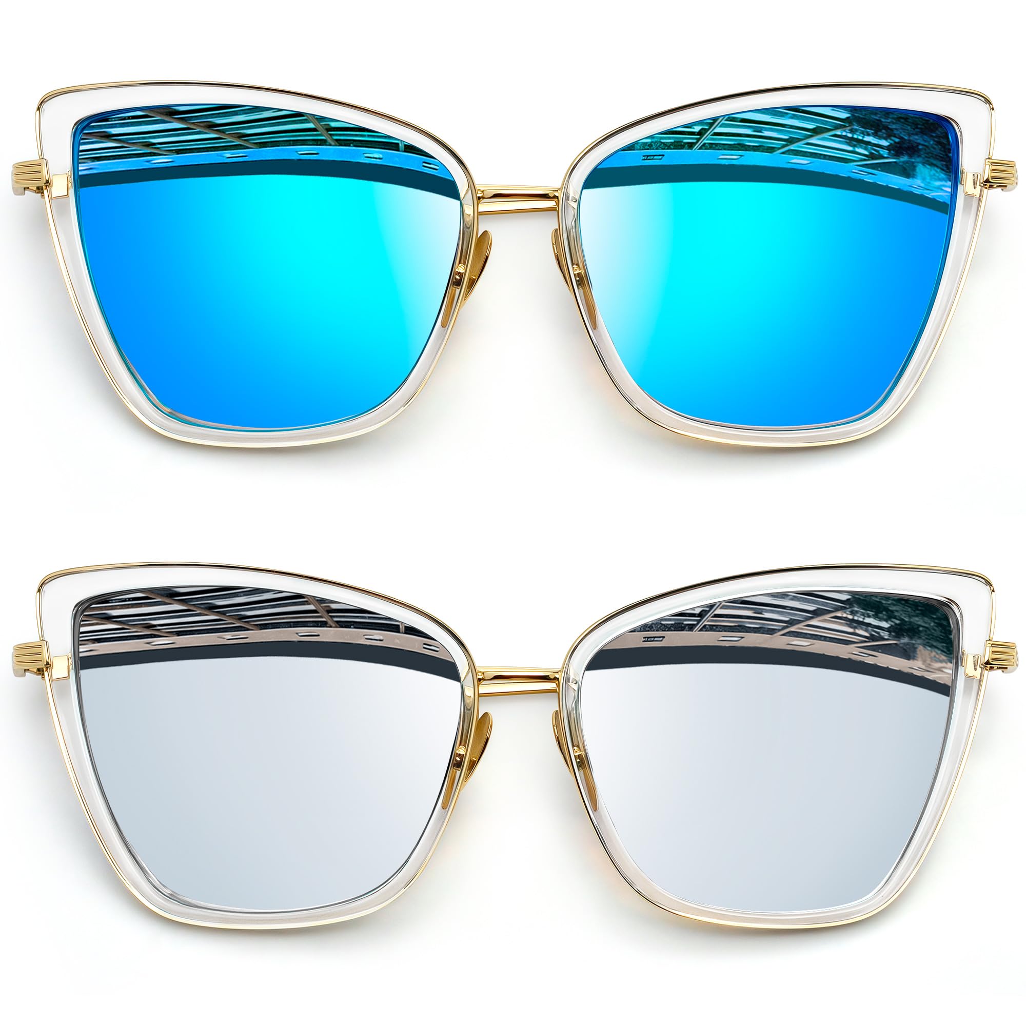 Joopin Oversized Cateye Sunglasses for Women Fashion Cat Eye Sun Glasses UV Protection Ladies Shades Sunnies