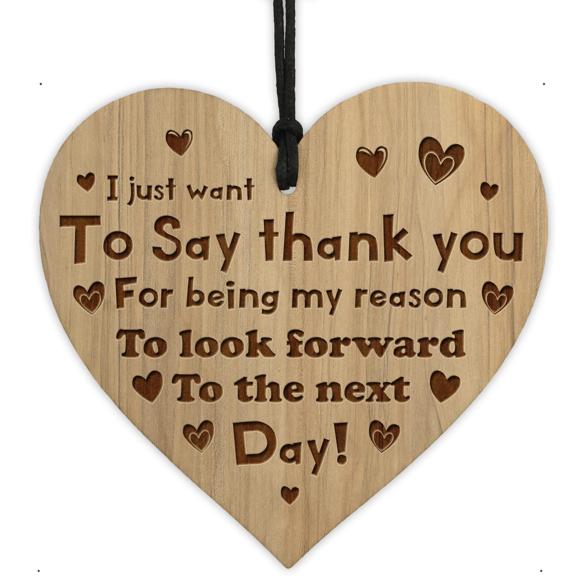 Red Ocean Boyfriend Girlfriend Gifts THANK YOU Engraved Heart Anniversary Him Her Birthday Christmas Gifts