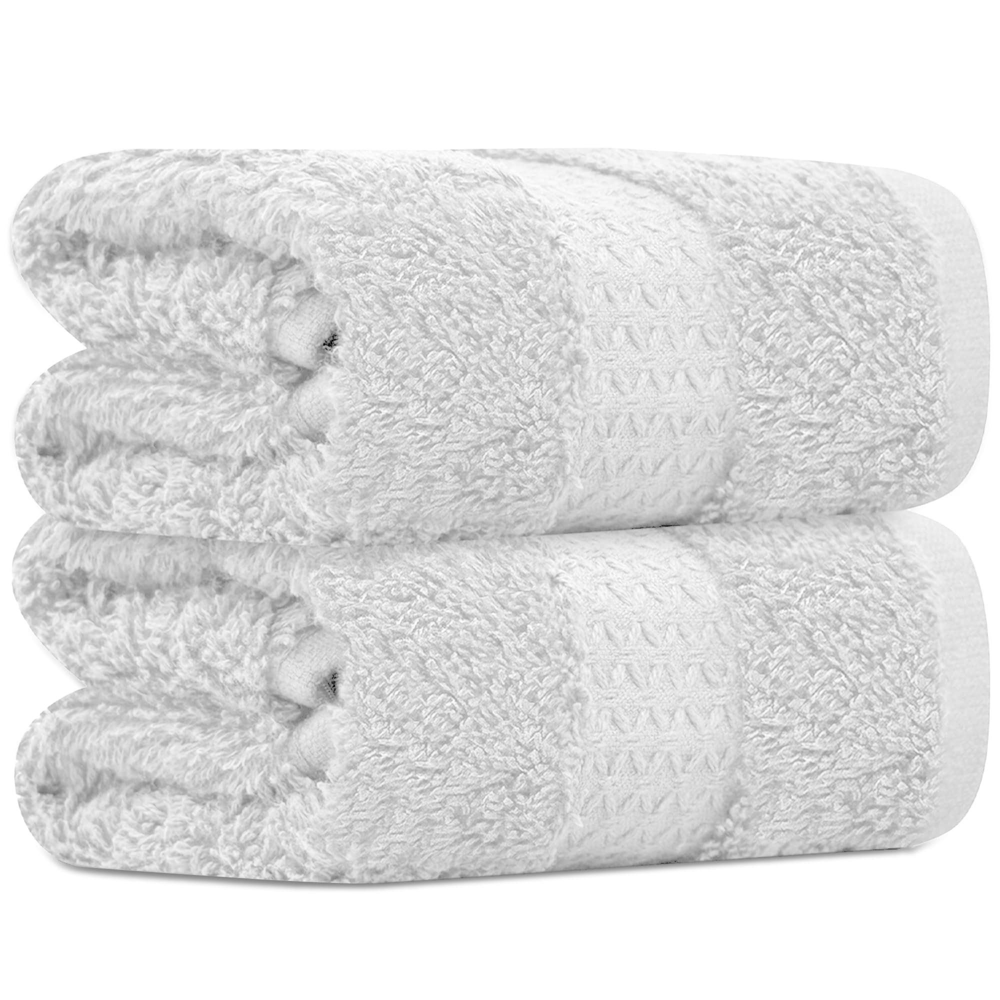 Towelogy Snowy 2-Piece Bath Towel Set – 100% Combed Cotton Ultra Soft, Quick-Dry, Highly Absorbent | Hotel & Spa Quality (, Face Towels (33X33cm))