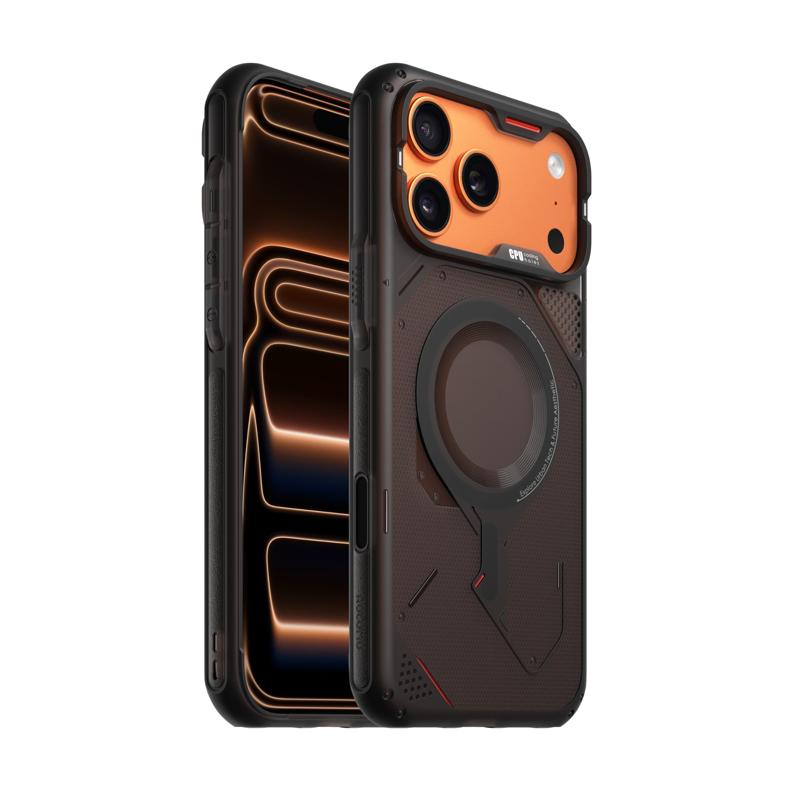 Photo 1 of Aulumu A17 iPhone 17 Pro Max Case | MagSafe Compatible | Touch-Sensitive Buttons | Integrated Drop Protection | Military-Grade Outdoor Design Black