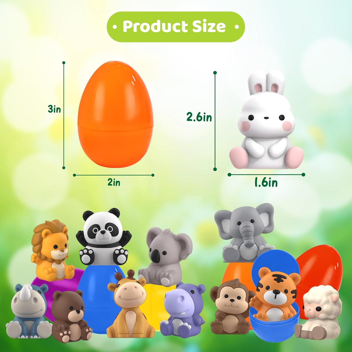 Shemira 12 Pack Prefilled Easter Eggs with Finger Puppets,Basket Stuffers Fillers for Toddlers Kids, Easter Egg Hunt,Party Favors for Kids,Toys Gifts for Toddlers