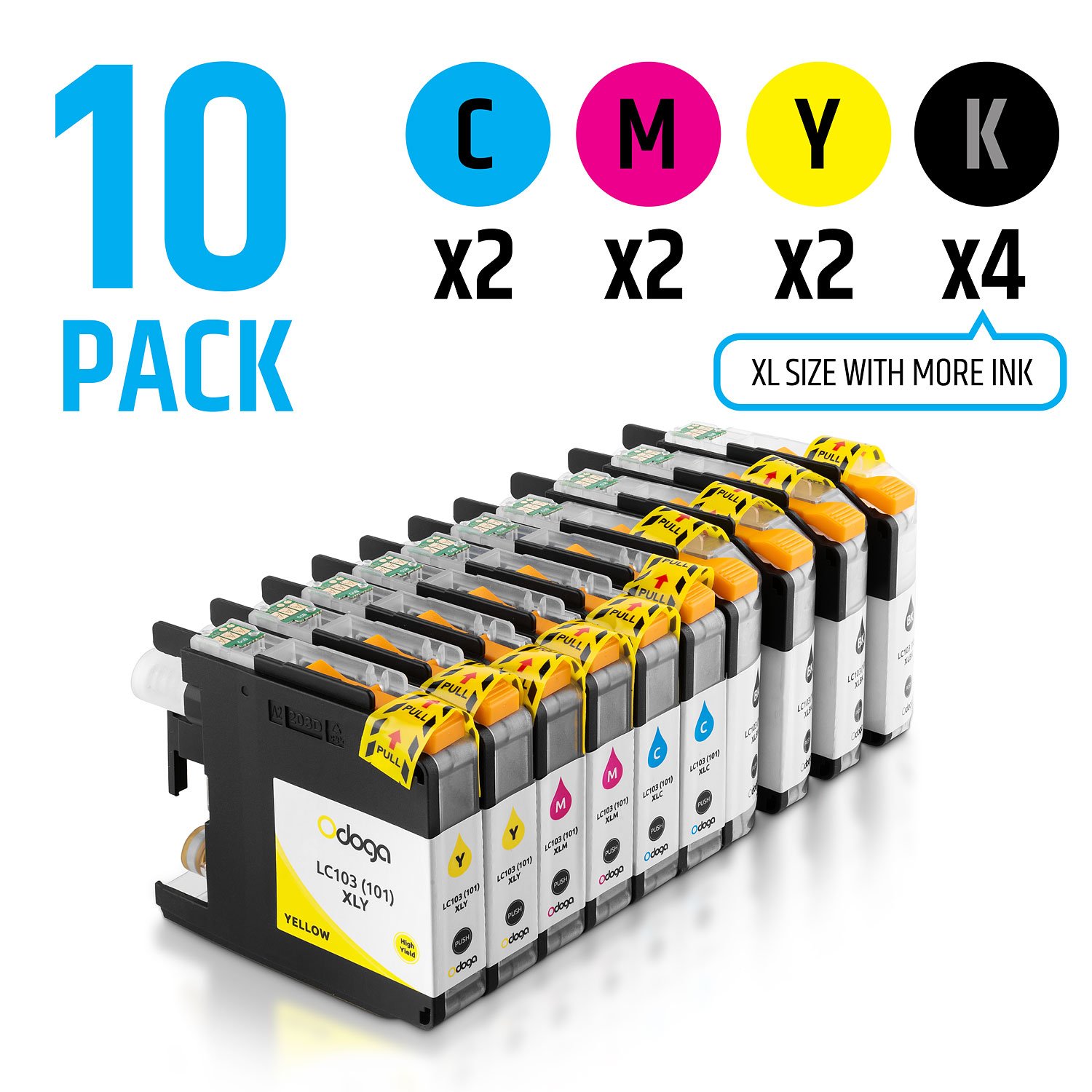 Starink LC123 Multipack Tintenpatronen Für Brother Drucker – 12er Set Für J-Serie – Kompatibel Mit LC123XL & LC-123