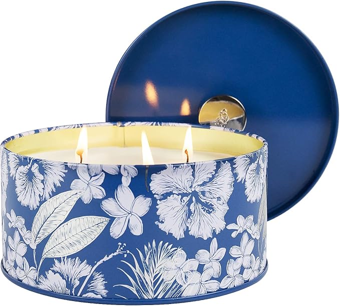 Large Scented Candle, 3 Wick Big Candle, Sandalwood Clean