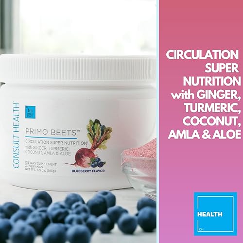 Miniatura 4 de Consult Health Primo Beets - Mezcla de bebida en polvo de raíz de remolacha con electrolitos, nitratos para apoyar la circulación, impulso de