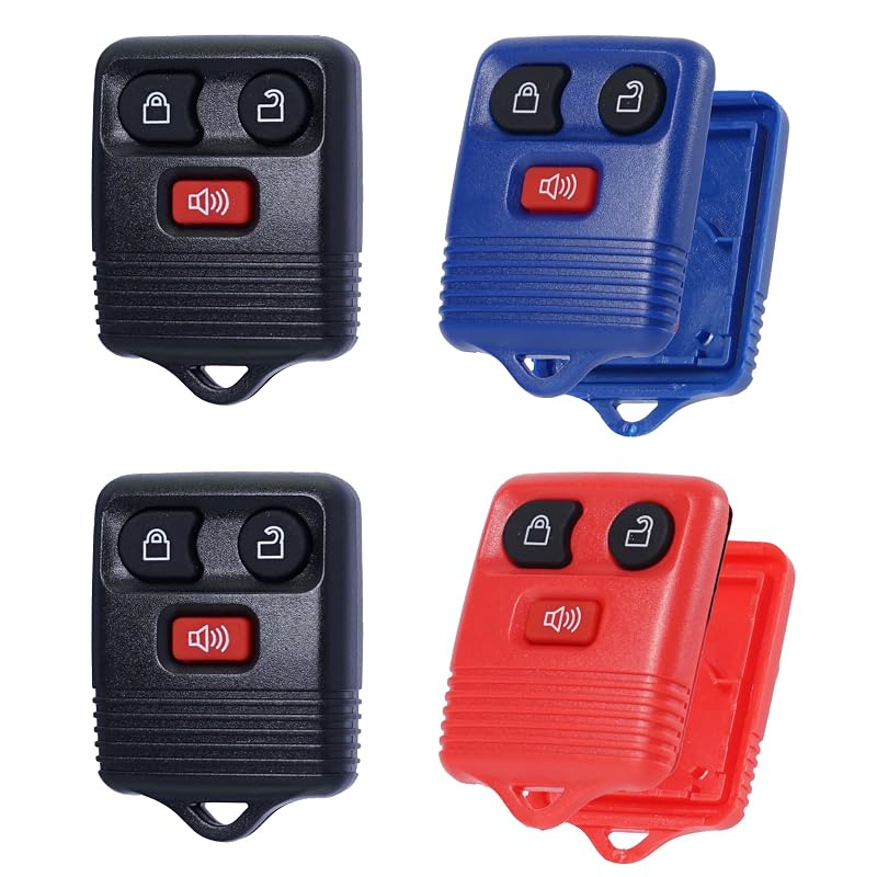 Kit com 2 controles remotos de entrada sem chave SUPALAND com 3 botões e 2 carcaças, compatível com Ford, Mercury e Lincoln