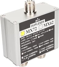 High Performance MX72 ham walkie Talkie Antenna Combiner with VHF UHF Multi Frequency Transit Station Duplexer, Super 60dB Isolation for Indoor use