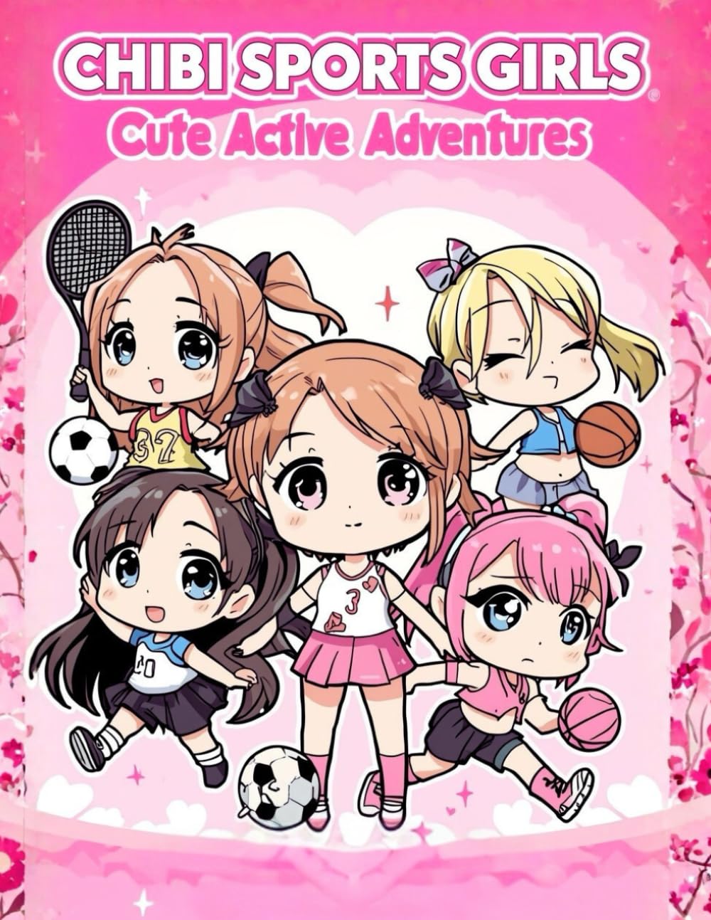 Chibi Sports Girls: Cute Chibi Girls with Big Sports Dreams – Cute Active Adventures Coloring Book