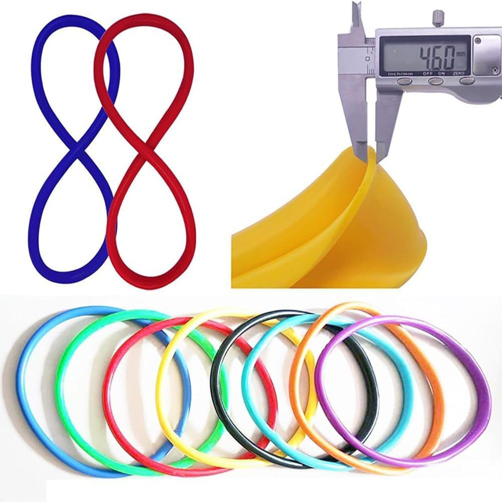 Rutschfeste Silikon-Rollstuhl-Handrandabdeckungen für verbesserten Halt und Traktion, verschleißfestes Zubehör für 50,8 cm, 55,9 cm, 61 cm Rollstühle