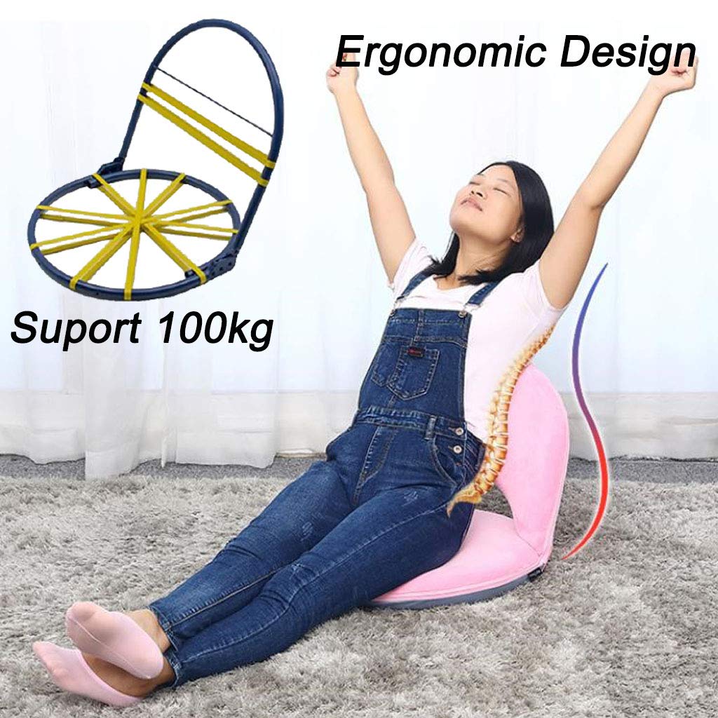 Silla de sofá ajustable de espuma para suelo con tela de lino de algodón, respaldo plegable, silla de yoga para meditación, juegos, lectura, sin piernas, silla de yoga para suelo