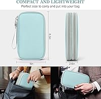 Vista 2 de FYY Organizador para cosas electrónicas, para viajes, para cables, cargadores, celular y auriculares, estuche portátil, impermeable, doble capa