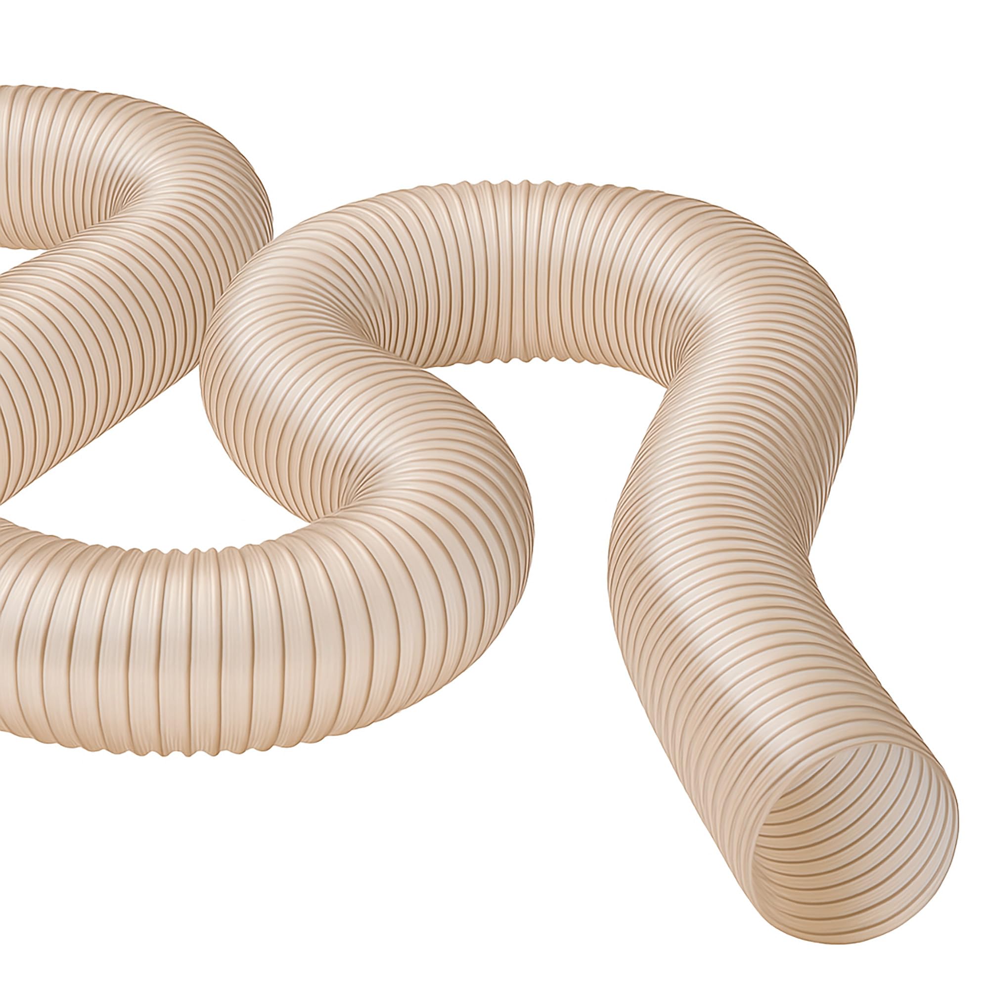 Norres Absaugschlauch Rollenware - Spiralschlauch für Absauganlage & Holzabsaugung, Späneschlauch schwer entflammbar, antistatisch, mikrobenfest, flexibler Industrieschlauch (60 mm | 5 m)