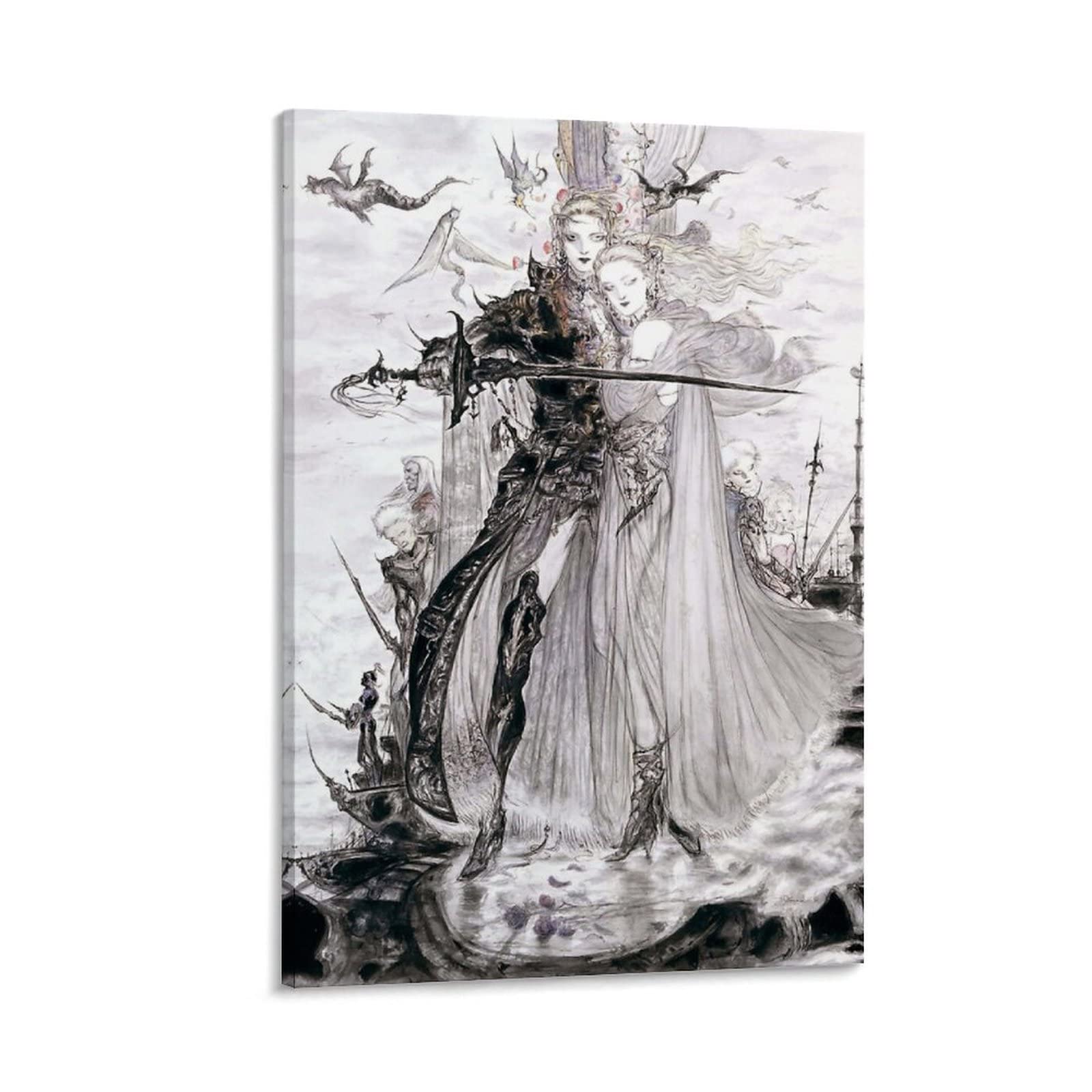 UMATR Yoshitaka Amano Final Fantasy Artwork Art Poster Canvas