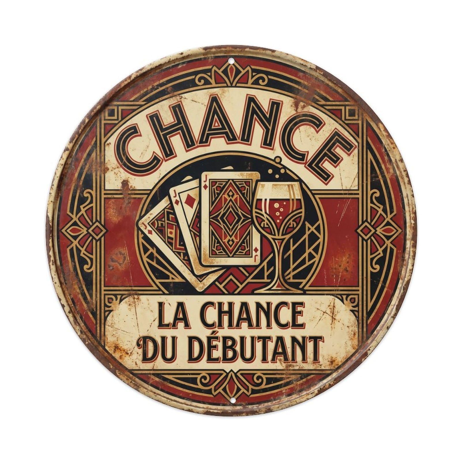 Chance Humorous Gathering Chance Metal Tin Sign