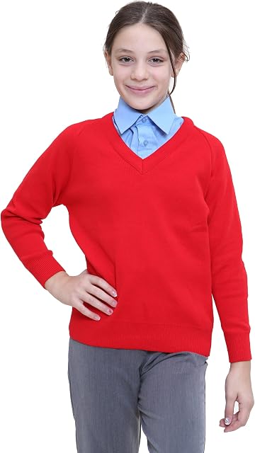 KHIM Unisex Knitted Sweater Jumber Full Sleeve Kids Boys Girls Children Tank top CEW Neck Jumper