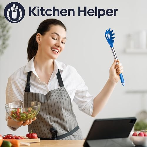 Miniatura 7 de Conjunto de utensilios de cocina Culinary Couture de acero inoxidable y silicona. Herramientas de cocina profesionales, color negro, eBook