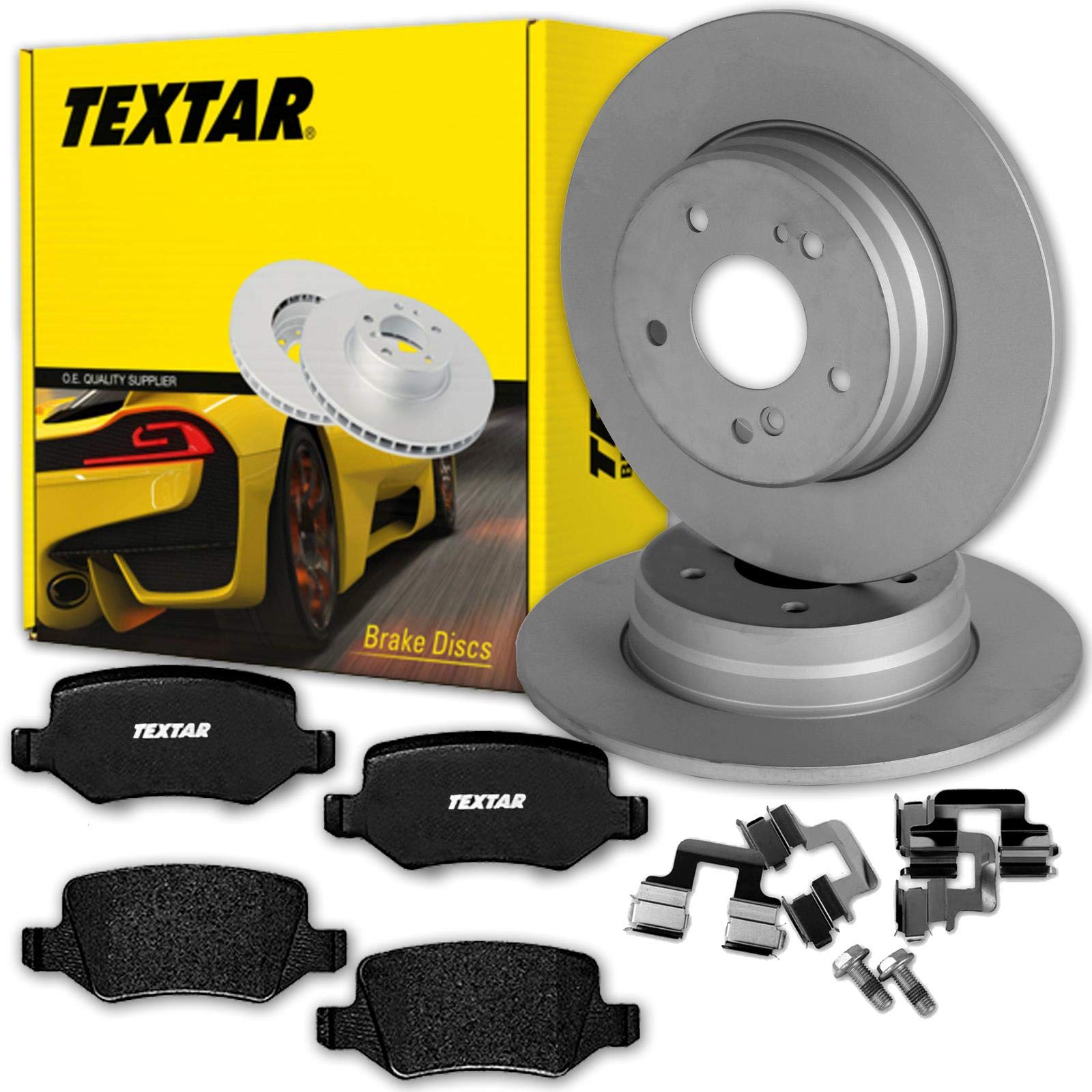 Textar Bremsscheiben + Beläge hinten | 92132103 + 2313805 Kompatibel mit A-Klasse (W169),B-Klasse Sports Tourer (W245)
