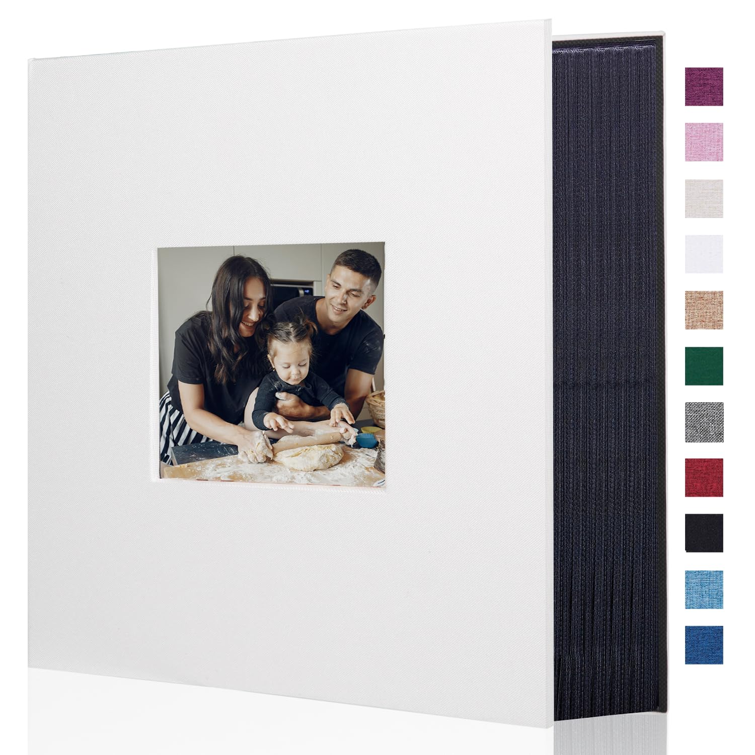 Artmag Photo Album 4x6 600 Large Capacity Linen Album Book Holds 600 Horizontal and Vertical Photos for Family Wedding Anniversary (600 Pockets, White)