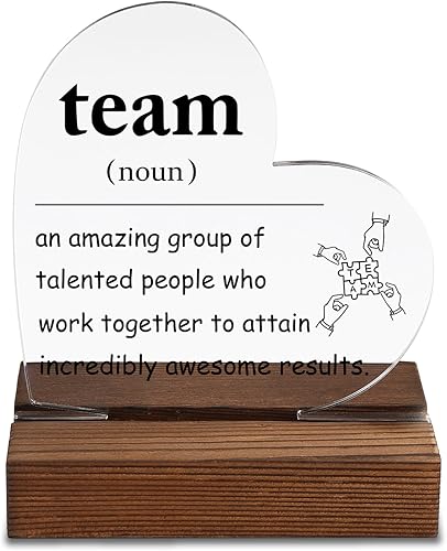 Miniatura 1 de Placa de equipo, letrero de definición de equipo, regalos de equipo para empleados, decoración de escritorio de equipo, decoración de oficina de