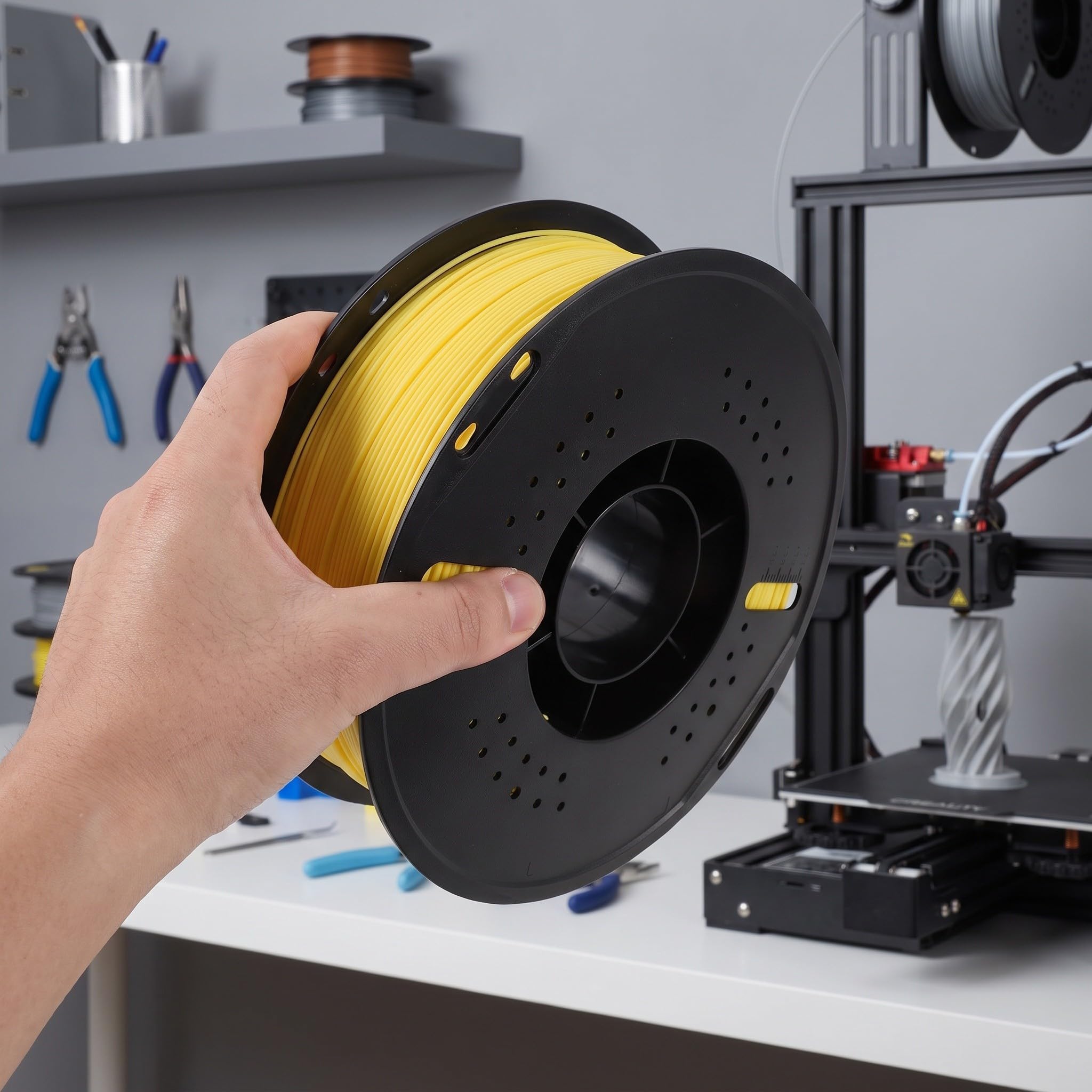 Filamento Pla per Stampa 3d 1, 75mm, Precisione ±0, 03mm, Giallo