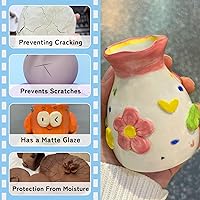 Vista 5 de Esmalte de arcilla seca al aire de 100ml, el barniz de arcilla seca al aire no solo se puede usar para evitar grietas de arcilla, arañazos