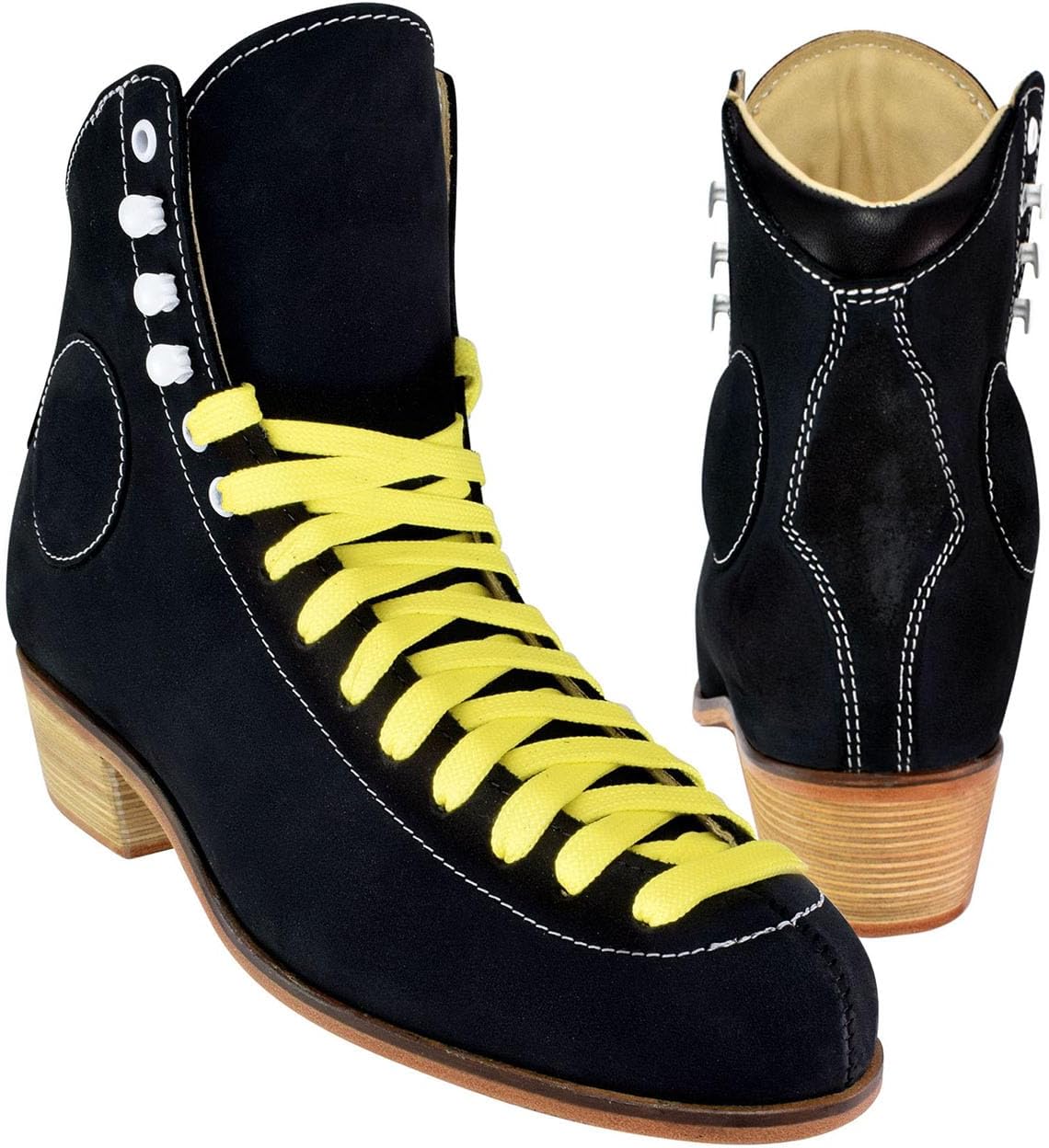 Wifa Roller Skate Boots, Street Suede, Breathable Leather, from Europe, Flexible at Upper Shaft End, Optimum for Dance, Trail Skating, Roller Figure and Park Skating | Neutral Colors