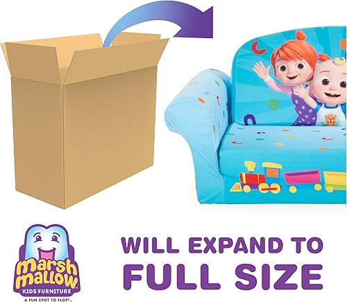 Miniatura 73 de Marshmallow Muebles, Niños 2-en-1 Flip Open Foam Comprimido Sofá, Disney La Sirenita