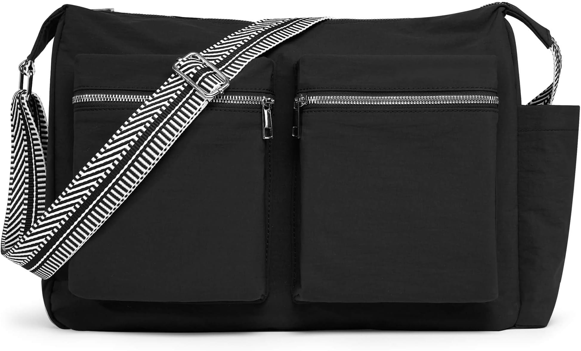 KALIDI Canvas Tote Bag Messenger Bag, Large Crossbody Bag for Women or Men, Casual Canvas Shoulder Bag for College Work Daily