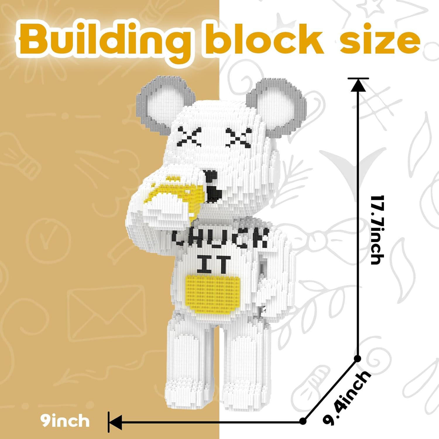 Beer Bear Building Blocks (8235 PCS), Creative Animal Brick Set for Kids & Adults, Micro Building Blocks, Teddy Blocks, Children Toys for Christmas, Halloween, Anniversary