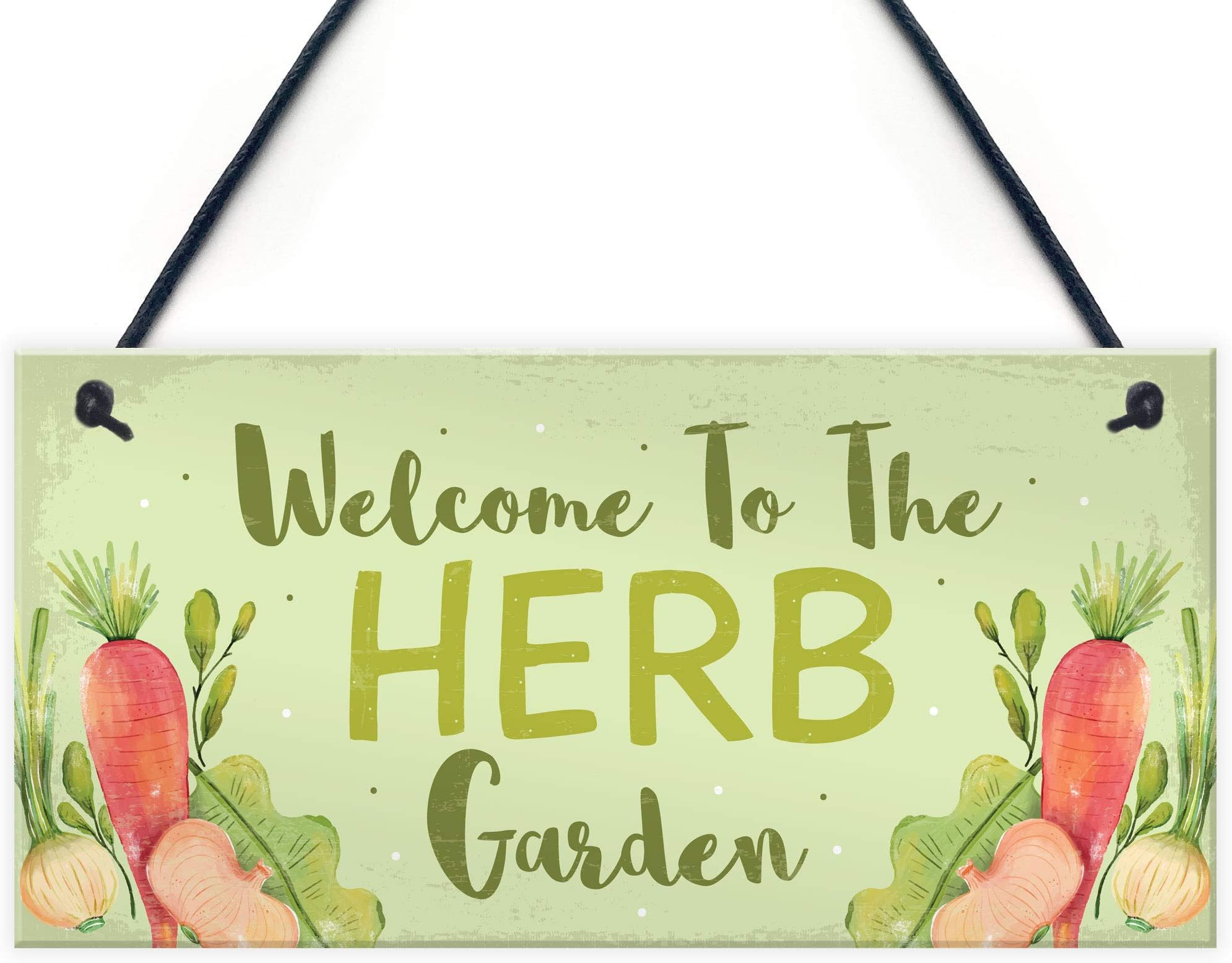 RED OCEAN Garden Signs HERB GARDEN Sign Allotment Home Veg Pots Hanging Sign Garden Lover Gift