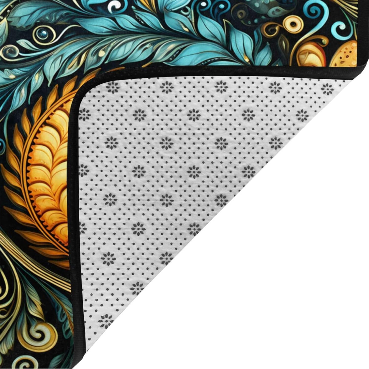 Distinctive Pattern Printed Floor mat 80x58 inches, Non-Slip Decorative Carpet for Bedroom and Living Room