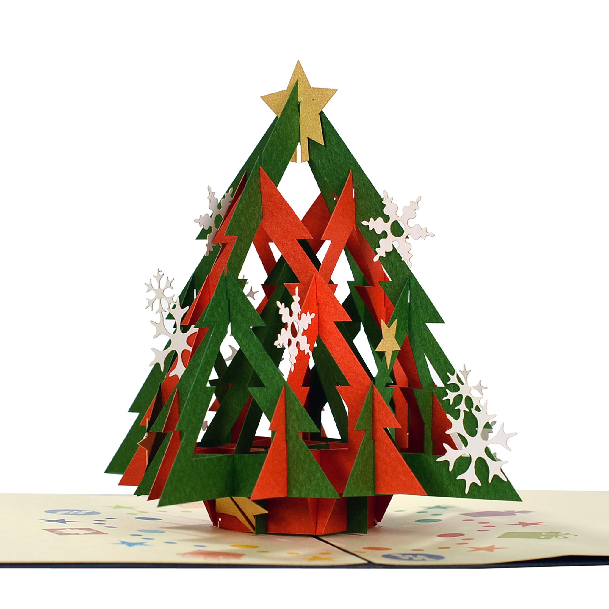 CUTE POPUP - Christmas Pop Up Cards with Unique Christmas Tree Design, Xmas Pop Up Card, Greeting Card - The Pretty Gift for Family, Friends or Someone You Loved