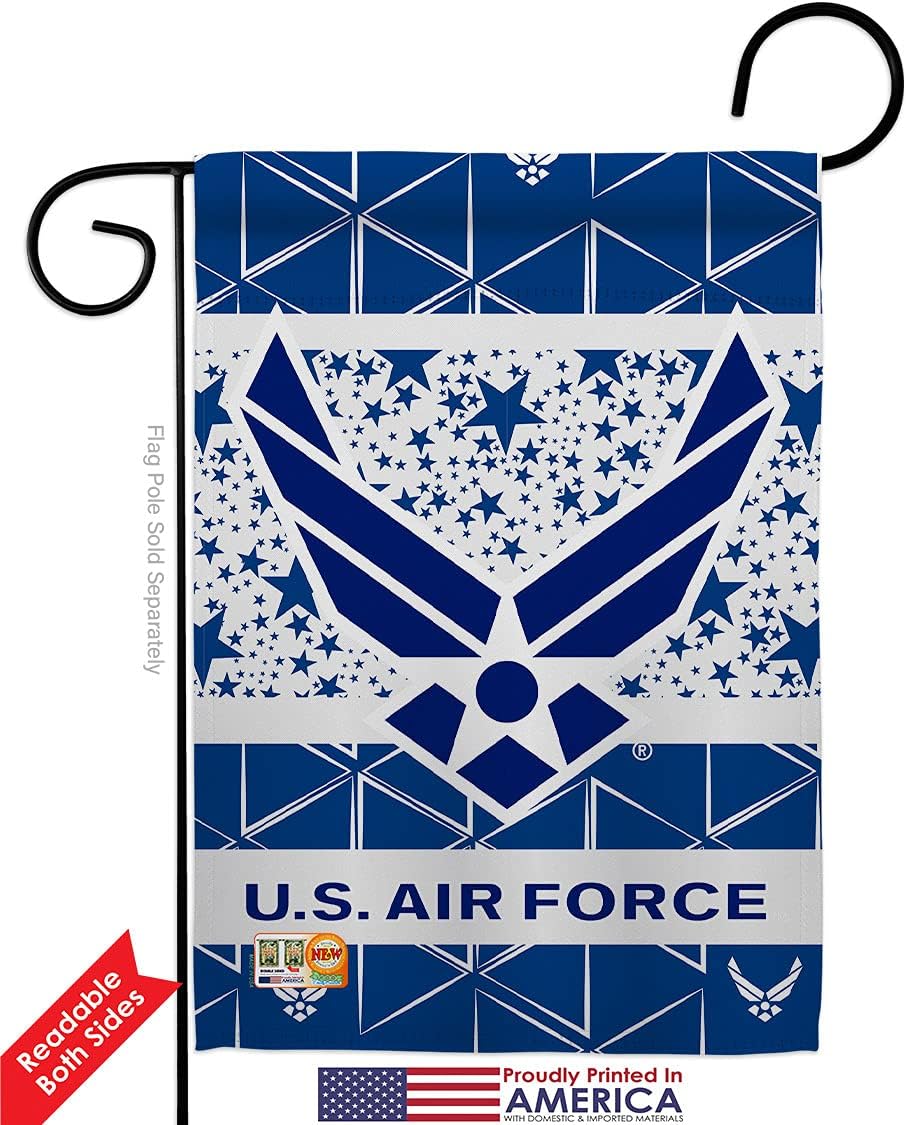 Air Force Garden House Flags Kit Armed Forces USAF United State American Military Veteran Retire Official Small Decorative Gift Yard Banner Double-Sided Made in USA 28 X 40