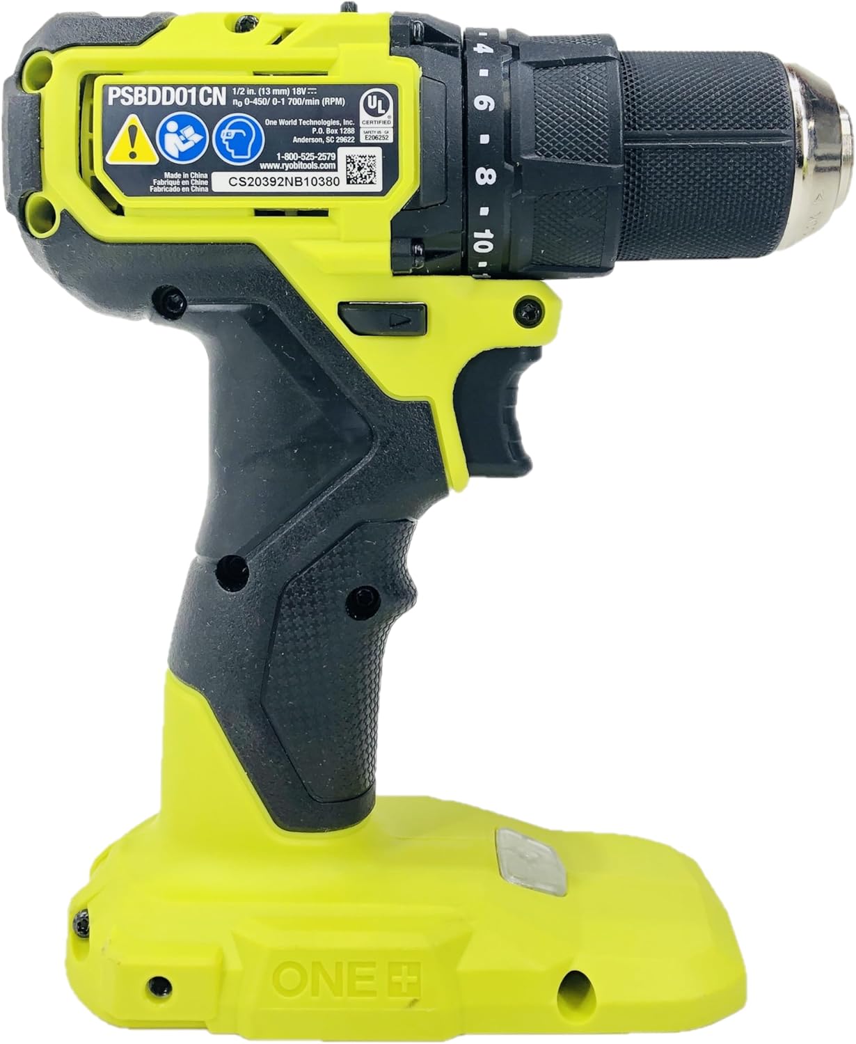 tectronics Ryobi ONE+ HP 18V Cordless Compact Brushless 12 inch DrillDriver PSBDD01 (TOOL ONLY- Battery and Charger NOT included) (Renewed)