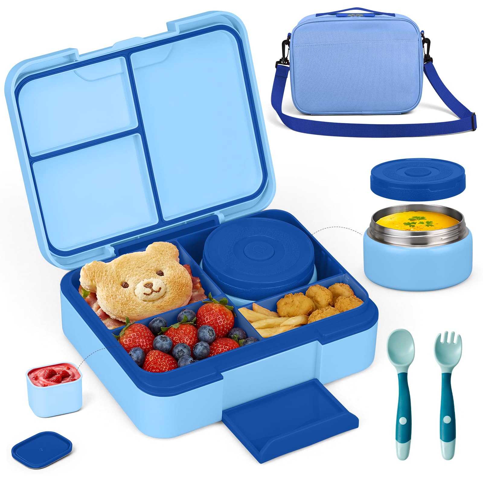 WyfKyd Bento Lunch Box Set with Soup Thermo Food Container for Kids Adults
