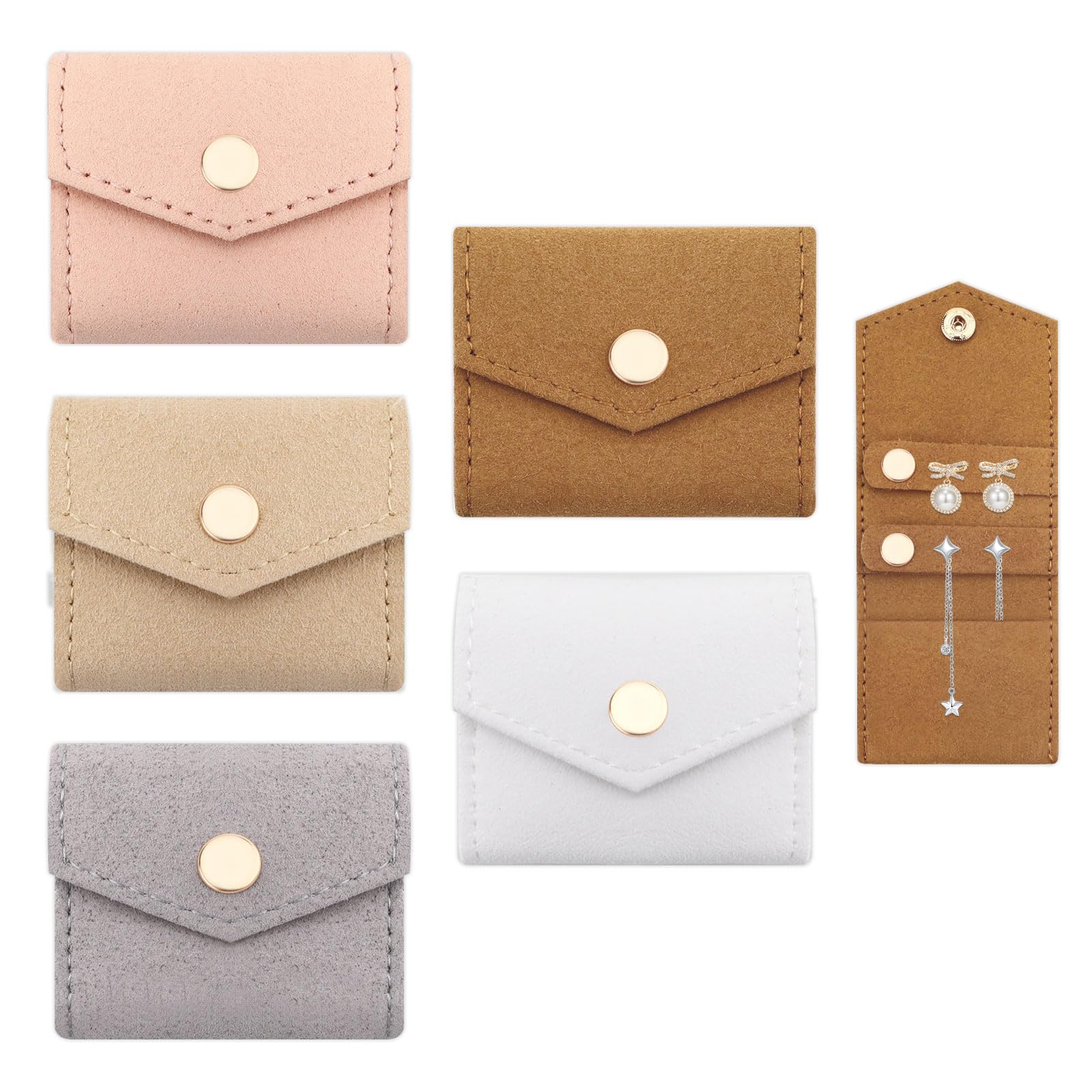 Bolsa pequeña de terciopelo para viajes LELE LIFE organizador de almacenamiento de joyas mini